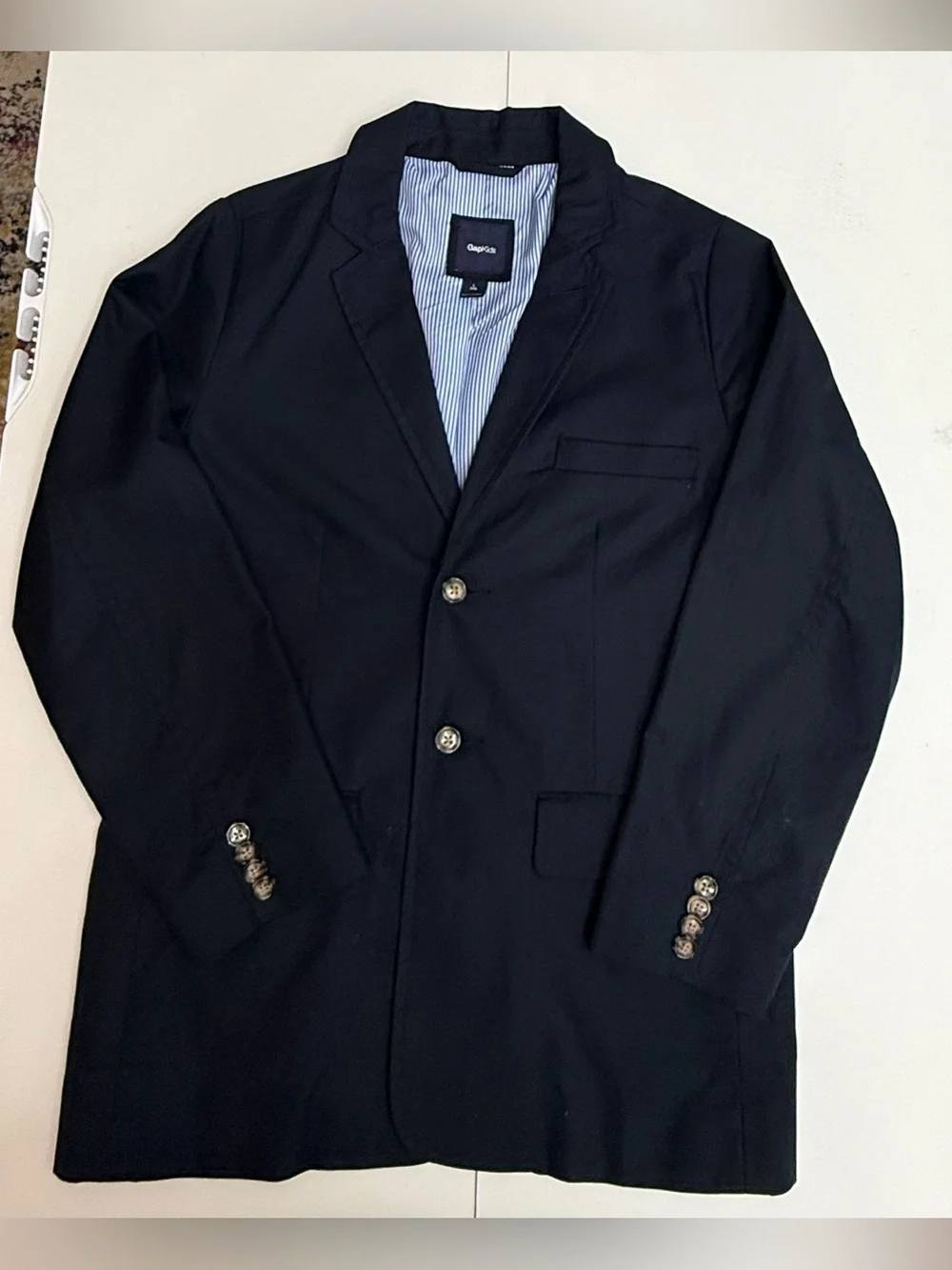 GAP Boys Navy Blazer - Two-Button Notch Lapel size L (10)